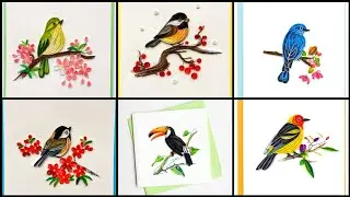 DIY Best Quilling  paper Birds Ideas||Colourful Quilling paper birds Ideas||Quilling paper