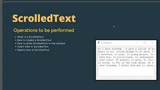 How to create a ScrolledText in Tkinter  ( Python Tkinter Ep.11 )