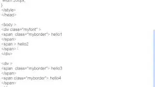 HTML 5 Div Span Styles CSS