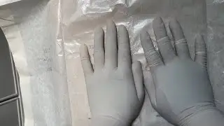 手術用滅菌手袋を使って食器洗いASMR　Dishwashing ASMR using sterile surgical gloves　#296