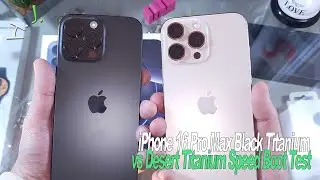iPhone 16 Pro Max Black Titanium против Desert Titanium ⚡ Тест скорости загрузки