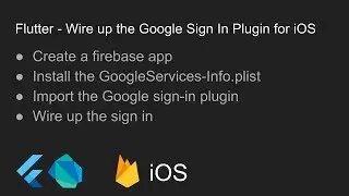 Flutter - Wire up the Google Sign In Plugin for iOS