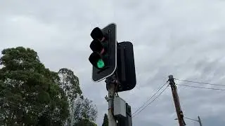 Pelican Pedestrian crossing outside Clemton Park Public School in Earlwood, NSW