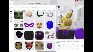 Making a William afton Roblox avatar 