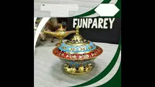 Handmade Decorative Brass Bowls with Lid