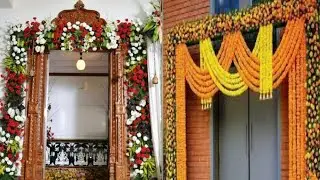 House warming ceremony front door decorations//Traditional door decoration ideas//House warming