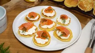 Recette de blinis au saumon fumé, fromage frais et aneth ! 🥞🌿
