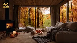 Autumn Jazz Vibes & Cozy Autumn Porch Ambience  🍁  Background Music for Study, Work, Relax