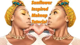 Sunflower Inspired Yellow Smokey Eye Makeup Tutorial | Tj Isaacs