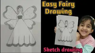 ✨️Easy Fairy🧚&zwj;♀️ Drawing || Barbie girl drawing for kids | Sketch drawing 