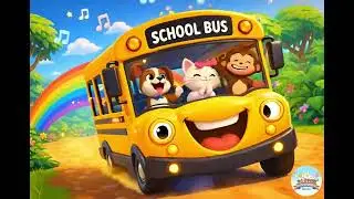 Animal School Bus Song | Fun Kids Learning Song | Animal School Bus | Kids Cartoon Song | Animal