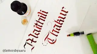 Broad Edge Calligraphy @maithilithakur