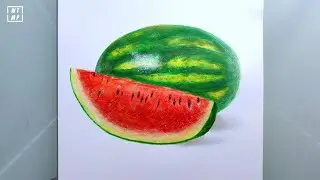 Watermelon Painting using Acrylics