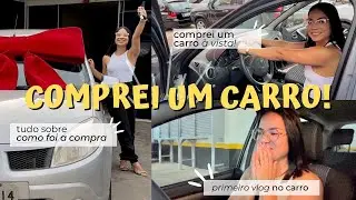 COMPREI MEU PRIMEIRO CARRO! | Tour pelo carro + Vlog no carro novo