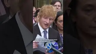 Ed Sheeran responds to verdict in Marvin Gaye copyright case. #shorts