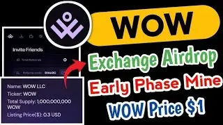 Wow exchange a new Airdrop opportunity don't miss #airdrop #update