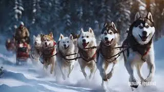🛷🦮 SLED DOGS Pull RIDE Snow Ambience in Norway | 🏂🏻 Dog Sledding Norway Husky Ride Lapland 🐕&zwj;🦺⛄