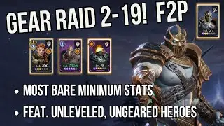 Watcher of Realms: Most Bare Minimum Gear Raid 2-19 low gear guide! (Volka strategy)