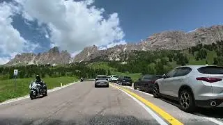 45 minute Virtual Cycling Workout Sella Ronda South Tyrol Italy 4K Video