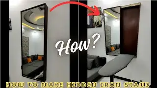 How to make a modern hidden iron stand with mirror | full making procedure