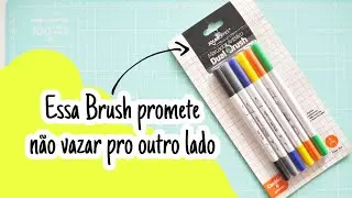 Resenha Sincera | A BRUSH MAIS BARATA !  Brush Dual Jocar Office paleta diferenciada  | Pen Test