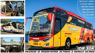 Review & Modifikasi Jetbus 3 MHD Single Glass NModder‼️| ETS 2 Indonesia