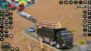 Heavy Timber Truck Transport Simulator.  Forest Wood Log Cargo Truck 3D #viralvideo 