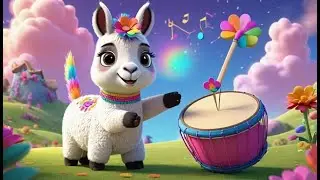O filhote de lhama soltou a batida do tambor | Can&ccedil;&atilde;o Infantil | Rima para Crian&ccedil;as