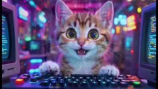Cool Cat DJ Making Music 🎶🐱 | AI DJ Animation