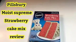 Pillsbury moist supreme strawberry cake review #pillsbury