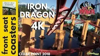 Iron Dragon 4K POV Cedar Point 2018 Roller Coaster Front Seat On-Ride