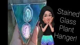 Stained Glass and Agates Hanging Succulent Plant Holder-Quick Tutorial