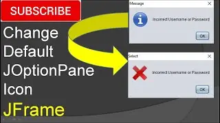 Change Default JOptionPane Icon in JFrame