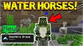 NEW DOLPHIN'S POTIONS!! UnderWater Horses - Minecraft 1.13 Snapshot 18w19a
