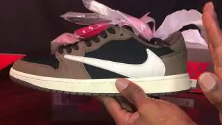 Air Jordan 1 Low Travis Scott Real Vs Fake Part 1 Both shoes on hand