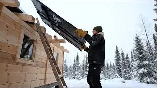 Building a Snow Retreat Cabin with Solar Power (ASMR)
