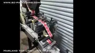 Used Automatic Top Labelling Machine Harland