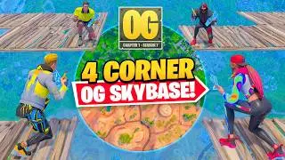 OG 4 Corner Skybase Challenge (ft. Muselk, Lazarbeam, Loserfruit)
