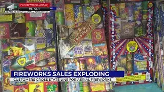 Fireworks sales explode as customers cross state lines for aerial fireworks