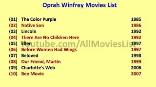 Oprah Winfrey Movies List