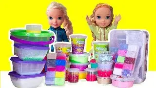 Slime School -SLIME SMOOTHIE!! Elsa & Anna toddler dolls -New Toy School- Slime Homework -Barbie