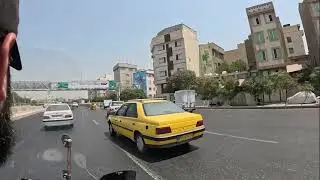 Morning Motorcycle Ride in Tehran Traffic 🚦 | Downtown POV