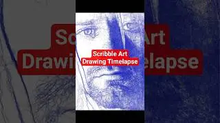 Timelapse Drawing: Kurt Cobain | Scribbling Algorithm v2.3.0 #shorts  #scribbleart