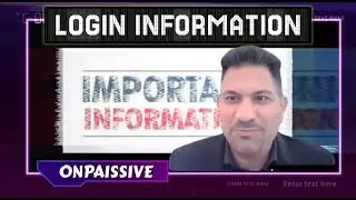 #ONPASSIVE 💥 OES LOGIN INFORMATION 💥