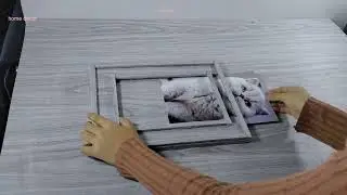 Easy DIY How to Make a Minimalist Photo Wall Shelf from Cardboard_R