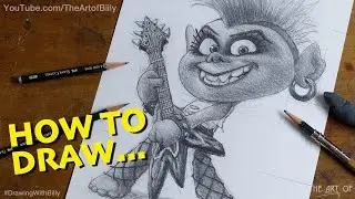 How To Draw Queen Barb (From Trolls World Tour)