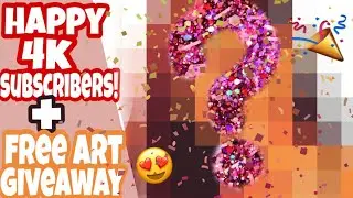 VEXEL ART PROCESS + FREE ART GIVEAWAY 😍 | Happy 4K SUBS!!