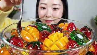 I Made & Ate a Fruit Salad Made of Glass?! 😳 | ASMR Mukbang