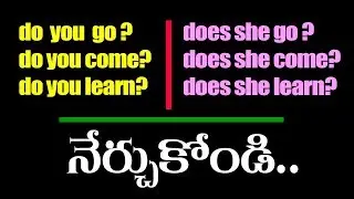 do, does questions || do, does || do and does || Sai Spoken English in Telugu