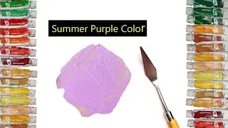 How To Make Summer Purple Color - Mixing Acrylic Colors